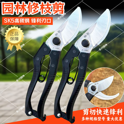 老式台湾松豪剪刀剪刀 修枝剪 园艺剪刀果树剪刀粗枝剪修省力剪
