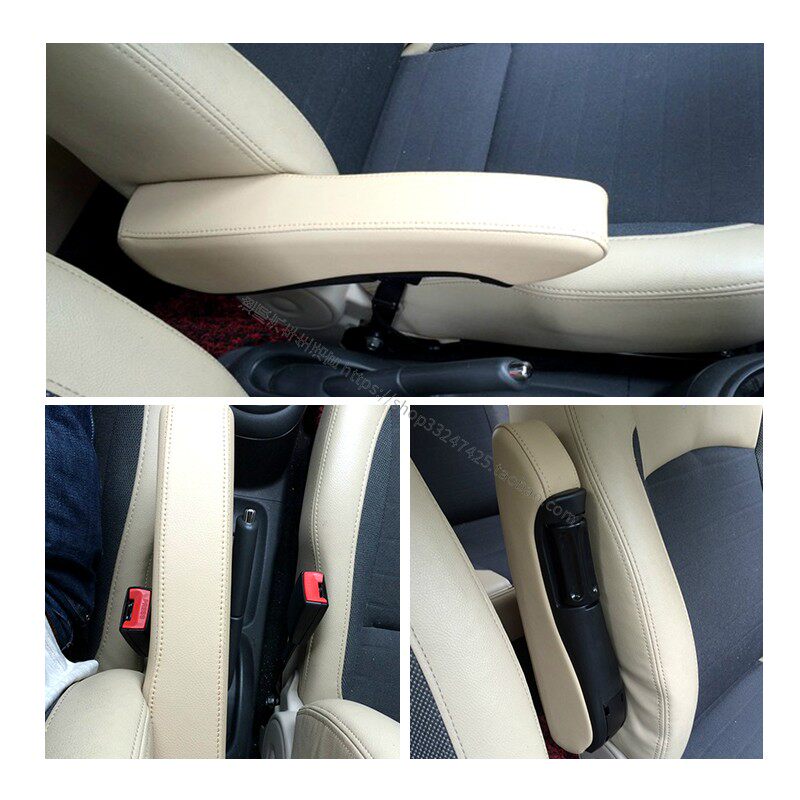 格拉默汽车座椅扶手 座椅超纤生态皮改装折叠扶手米灰黑三色