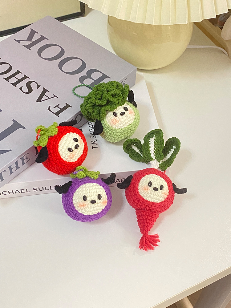 细牛奶棉手工钩织挂件/钥匙扣DIY