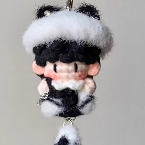 毛线钩织可爱奶牛周深软糖diy材料包手工编织钥匙自制挂件送闺蜜