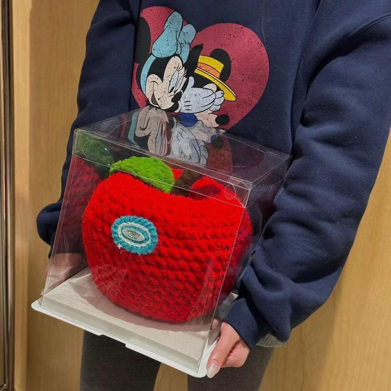 圣诞节平安果毛线钩织diy材料包手工编织自制可爱抱枕礼物送朋友