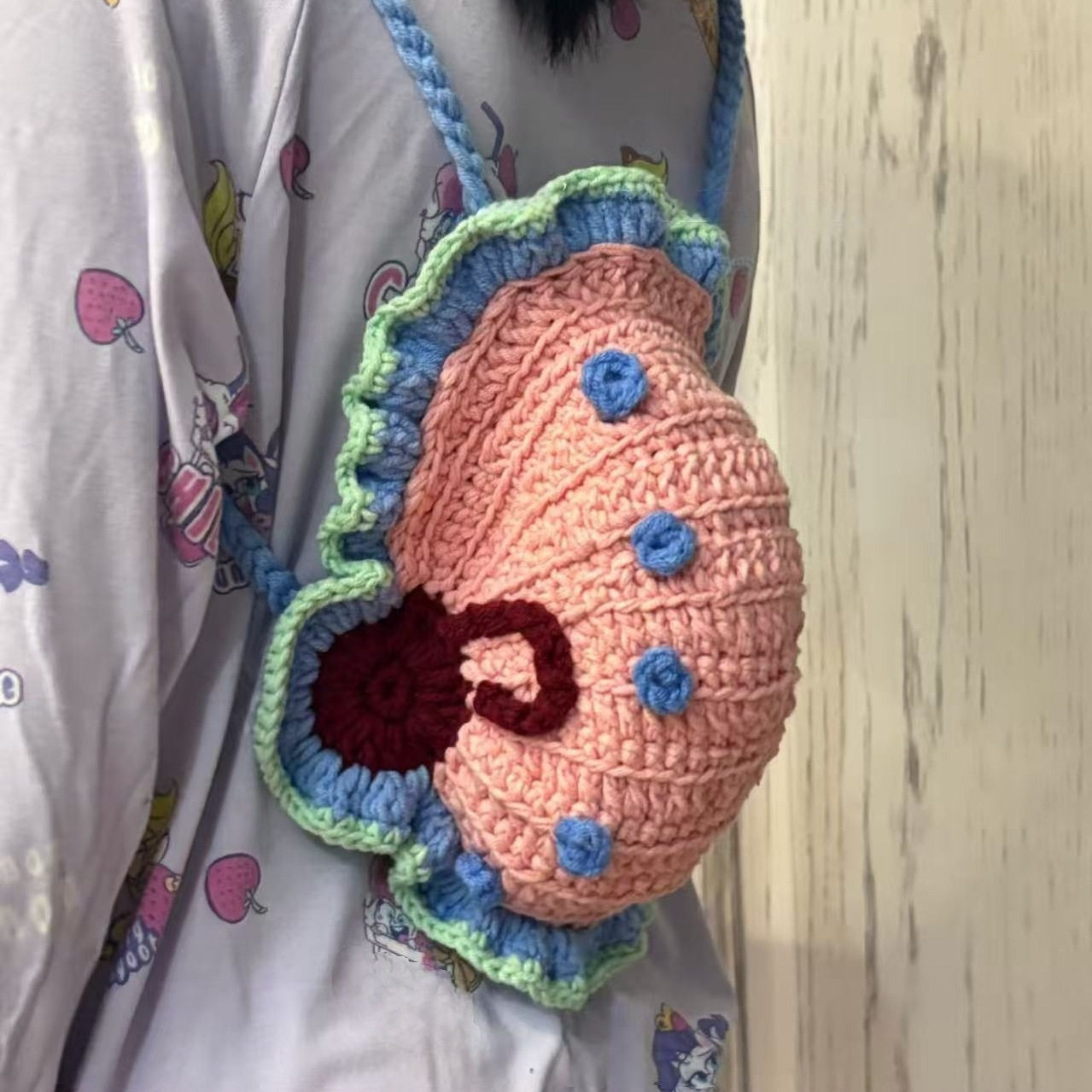 手工编织可爱蜗牛双肩包diy自制材料包毛线钩织手机零钱包送闺蜜