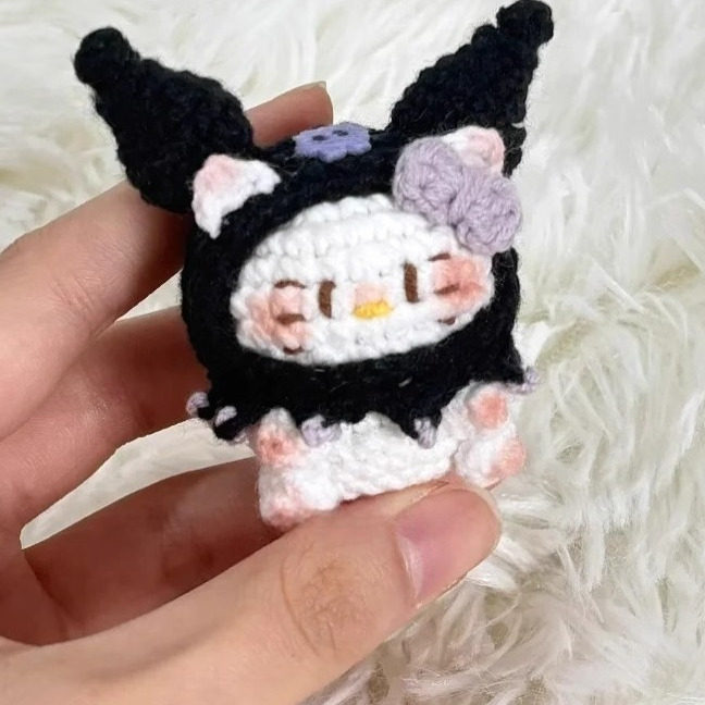 手工钩织kitty猫咪玩偶系列挂件diy材料包自制编织钥匙扣挂件手作