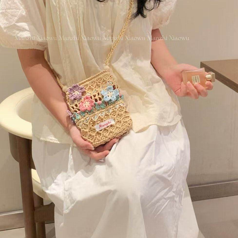 手工编织花园系列镂空手机包创意手作diy材料包毛线钩织自制礼物