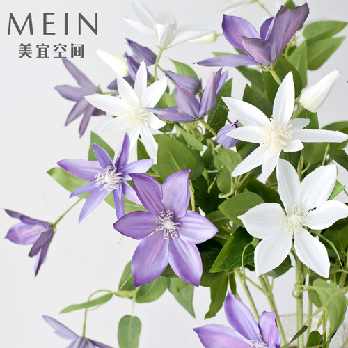 美宜铁线莲家居客厅装饰仿真花