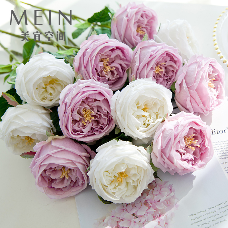 客厅玫瑰花手感保湿高仿真