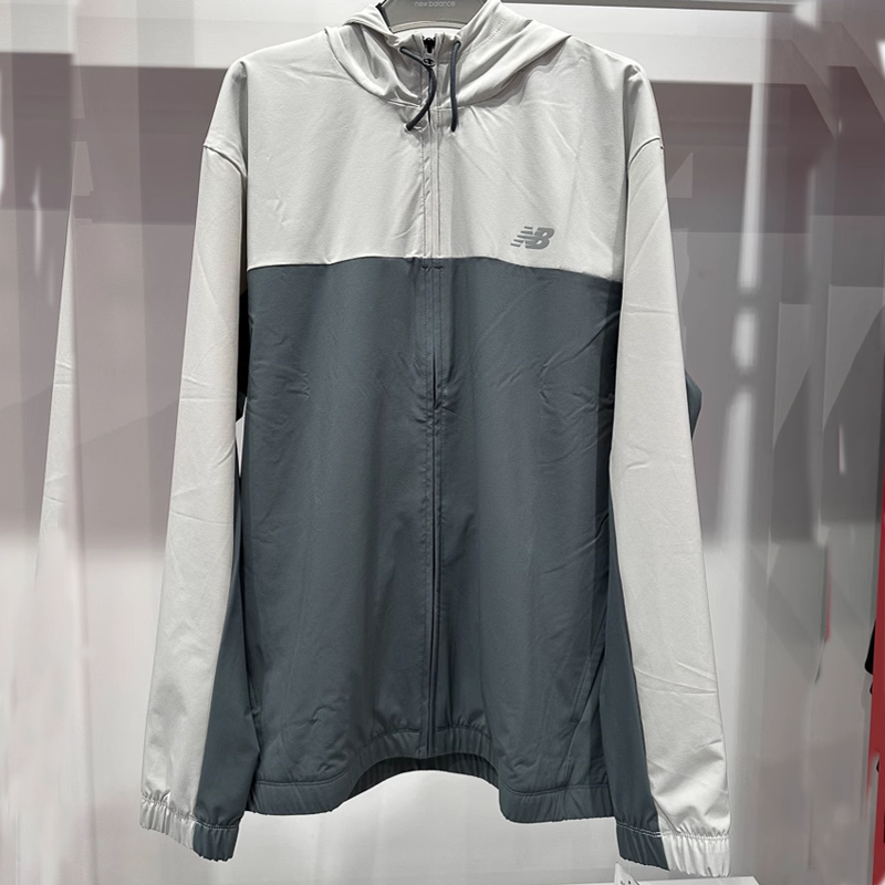 New Balance, ветрозащитная бархатная куртка со шапкой