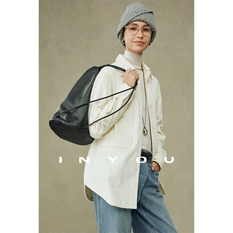 因由 高级感叠穿加厚打底内搭上衣时髦主义雾感灯芯绒显瘦衬衫女