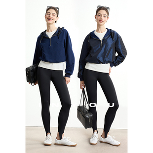 因由 时髦感轻运动双面可穿连帽短款 卫衣长裙套装 女 高级感经典