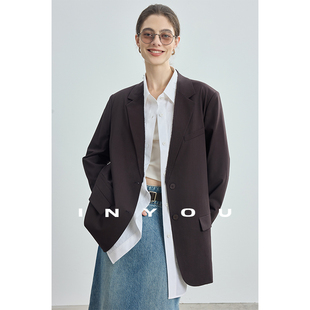 羊毛松弛老钱新款 套装 西装 时尚 女秋二件套 外套上衣休闲长裤 因由