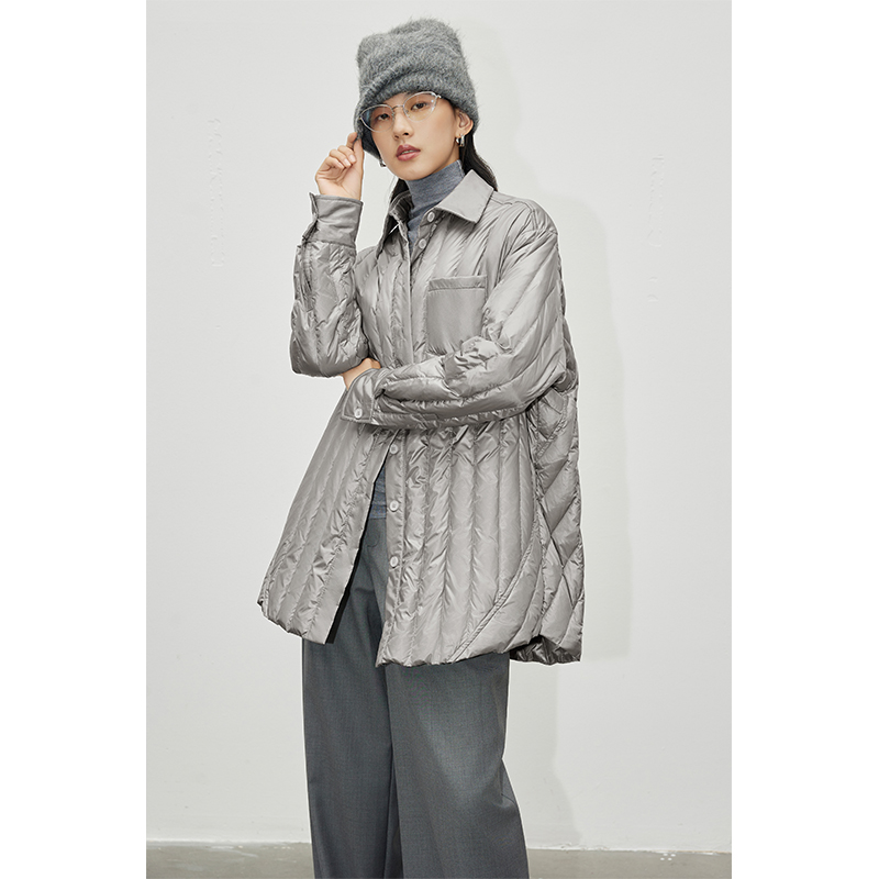 因由通勤锦纶常规羽绒服