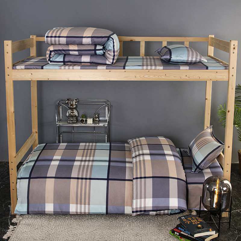 工厂学生三件套寝室单人床单被套枕套大学宿舍床品学校三件套