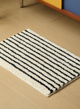 ins风浴室地垫加厚植绒卫生间门口吸水防滑脚垫家用卧室床边地毯