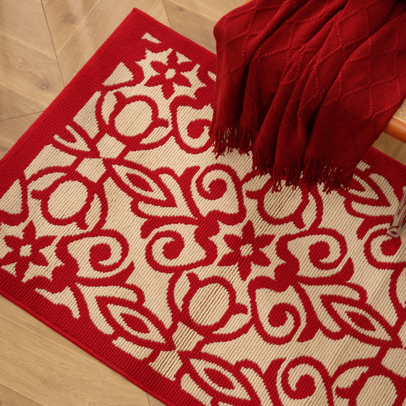 红色喜庆入户门地垫进门门口脚垫