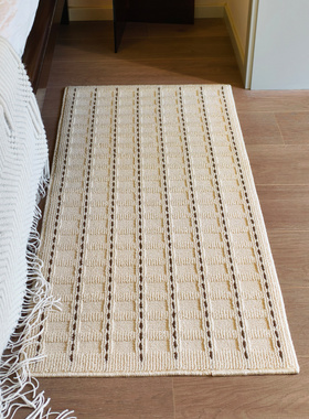 法式奶油风地毯卧室床边毯客厅2026新款高级感长条脚踏垫房间地垫