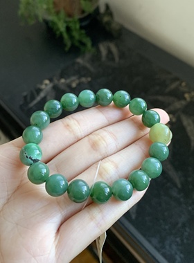 毛毛的翠/M 9093/天然和田玉蓝调碧玉手串/卡9.5/400