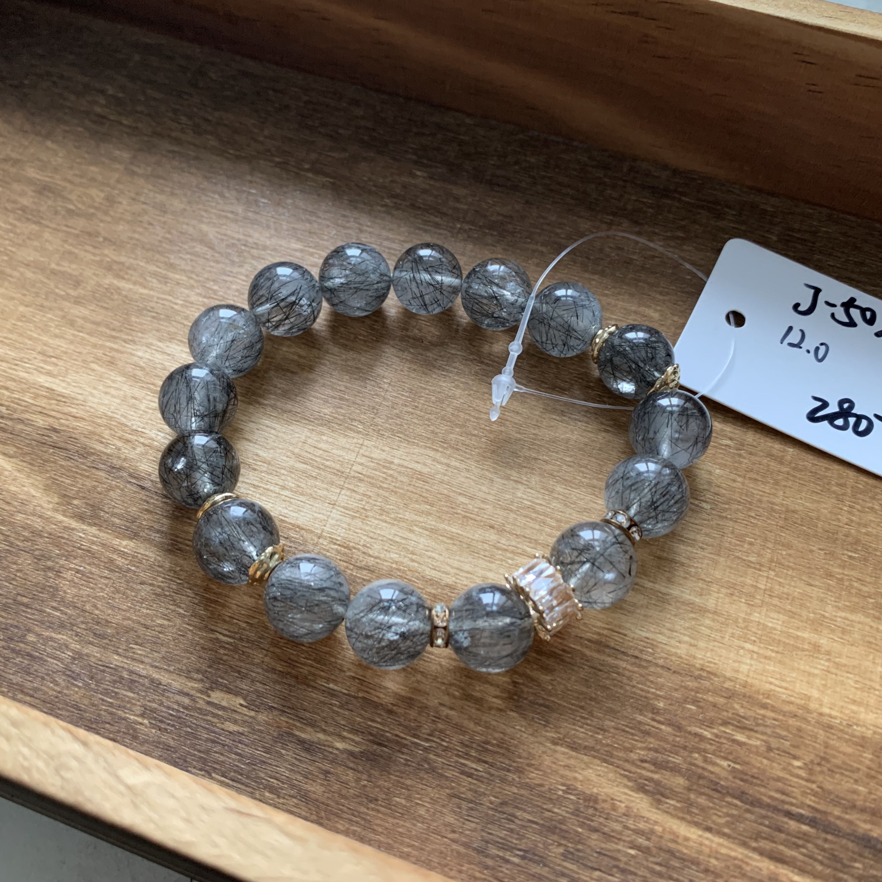 毛毛的翠/J 5035//黑发晶手串//280