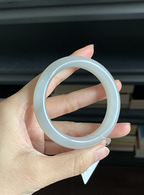 毛毛的翠//M 12779/和田玉青海烟灰手镯//51.0/199