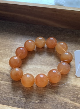 毛毛的翠/J 5988//红兔毛超大珠圆珠手串//880