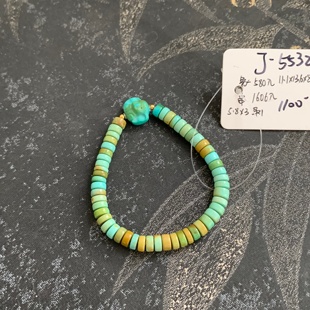 绿松石diy小象算盘珠手串 毛毛 5532 1100 翠