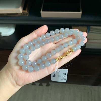 毛毛的翠//M 13569/和田玉青海烟紫项链款/599