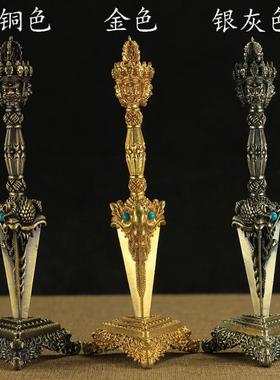 用品法器纯铜鎏银金刚三面
