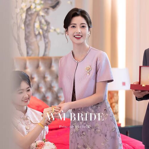 娘家喜婆婆婚宴装2026新款两件套高贵年轻婚礼妈妈结婚礼服连衣裙