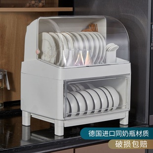 碟盘家用小型沥水碗架 厨房置物架分层碗柜碗筷收纳盒带盖收纳架装