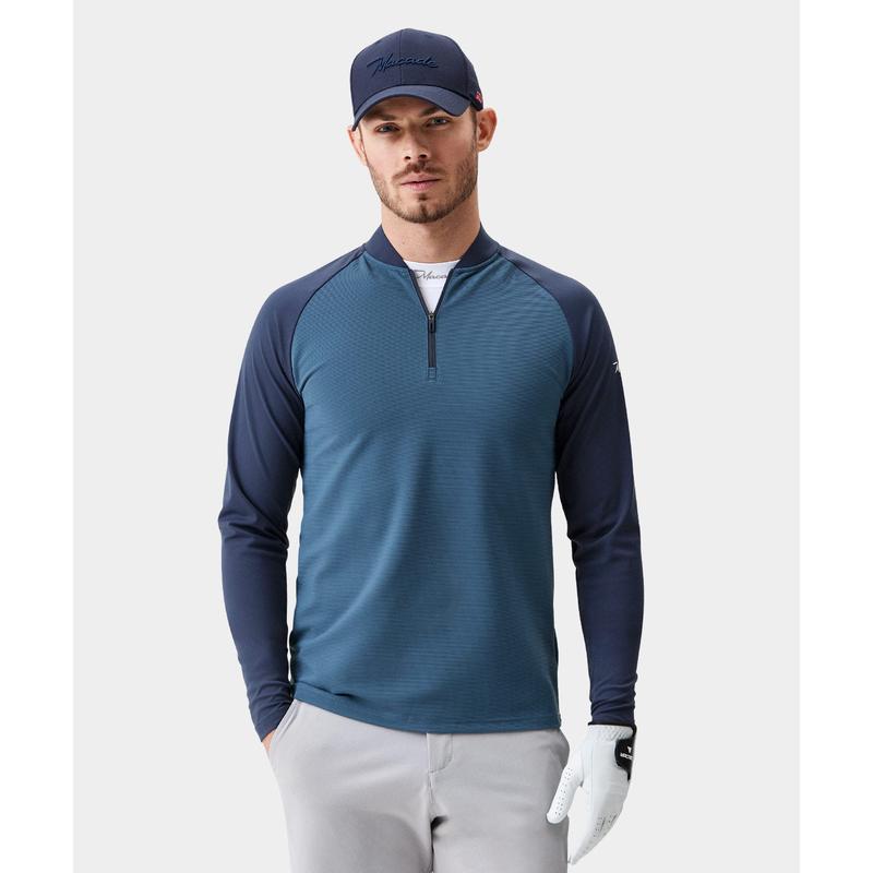 代购MACADE男士毛衣保暖透气轻薄弹力运动户外针织爆款简约