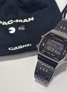 Casio x Pacman 卡西欧联名手表黑色方形日韩腕表 ABL100WEPC-1B