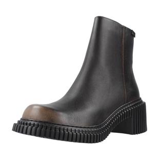 代购Camper女士短靴防滑耐磨舒适软底黑色圆头粗跟厚底休闲