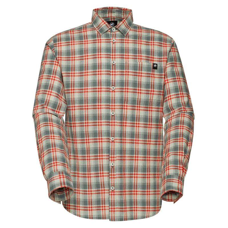 代购Mammut男士户外衬衫透气防晒轻量长袖衬衫长袖格子休闲衣