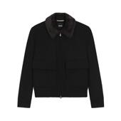 代购 休闲 夹克保暖防风羊毛加绒秋冬通勤外套爆款 Hugo Boss男士