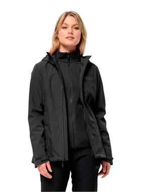 代购Jack wolfskin狼爪女士冲锋衣防水防风保暖3in1外套带帽