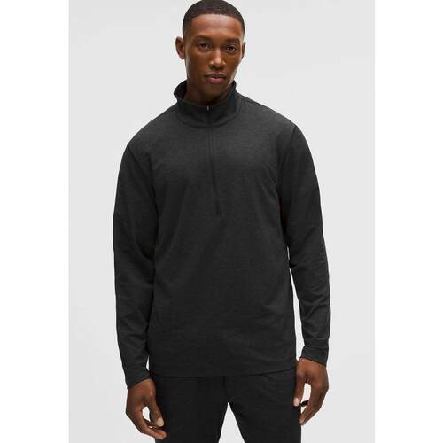 代购lululemon露露乐蒙男士运动T恤透气弹性贴身保暖混纺面料