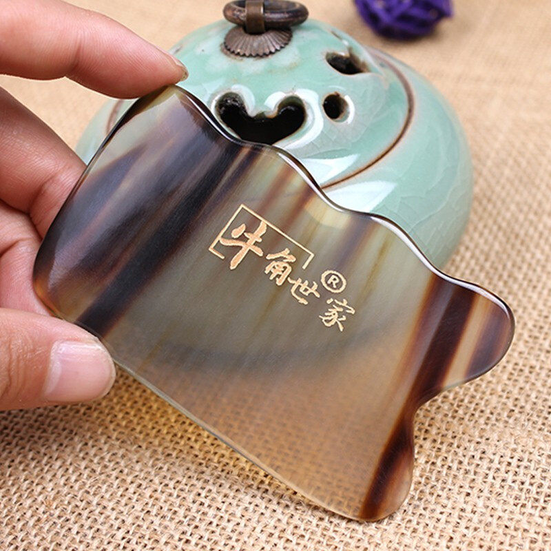 刮痧板天然黄牛角刮痧板按摩片肩颈腰背部经络刮沙板