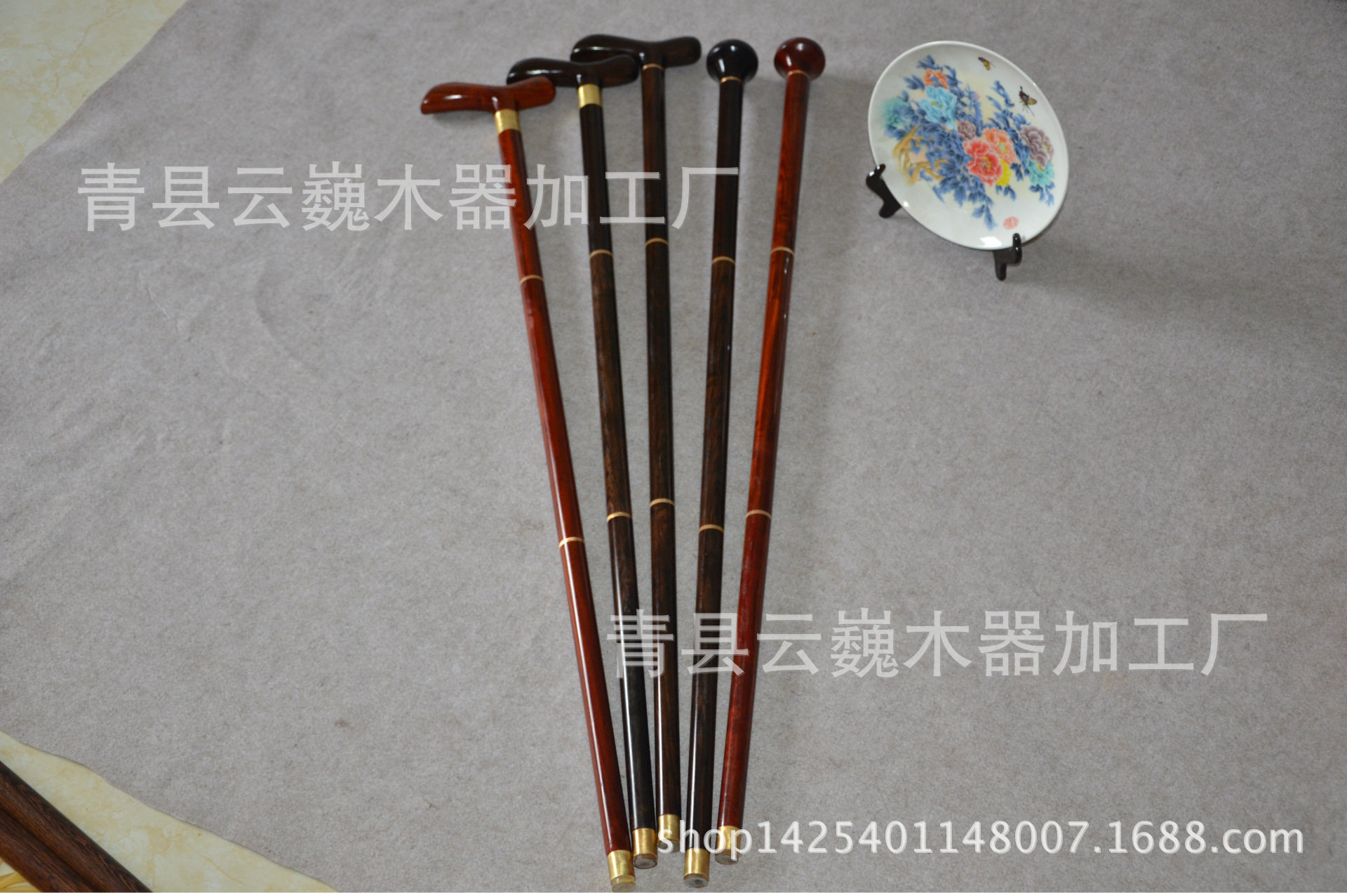 乌木拐杖 三节拐杖手杖 檀手杖 杖厂家