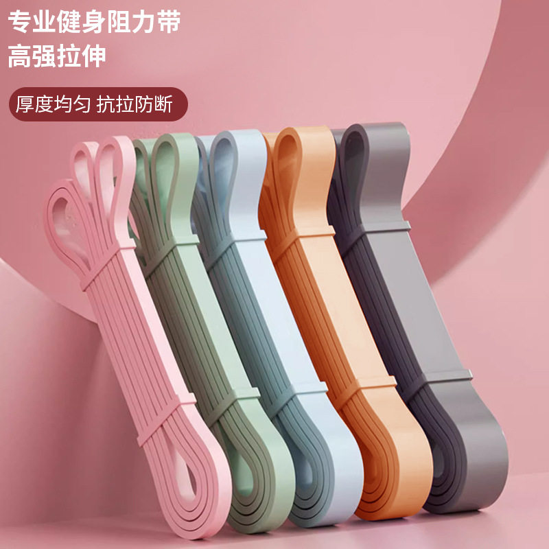 硅胶阻力带男力量训练多功能弹力带瑜伽运动拉伸拉力带练背腿翘臀