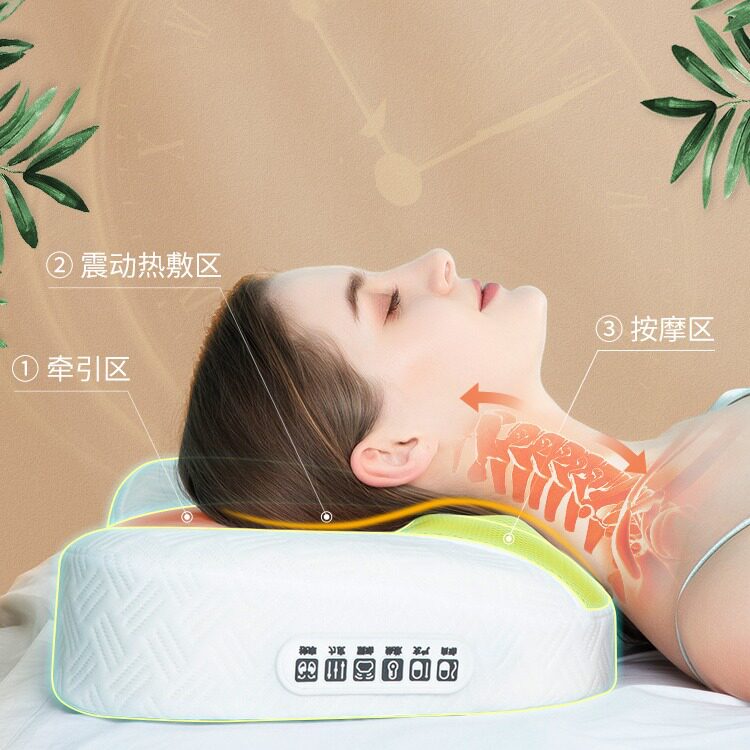 颈椎按摩器头部颈部按摩仪加热腰椎全身按摩枕头家用车载按摩枕