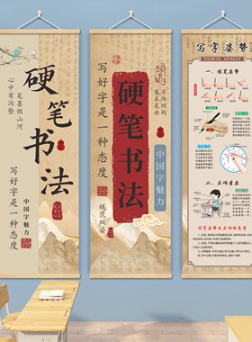 书法教室墙面装饰挂画