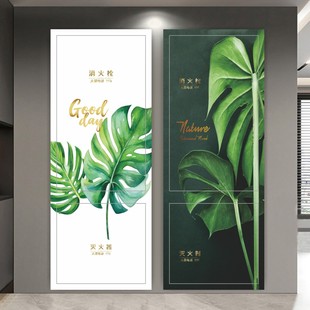 消防栓装饰贴纸画消火栓防火门装饰翻新灭火器配电箱绿植水电井门