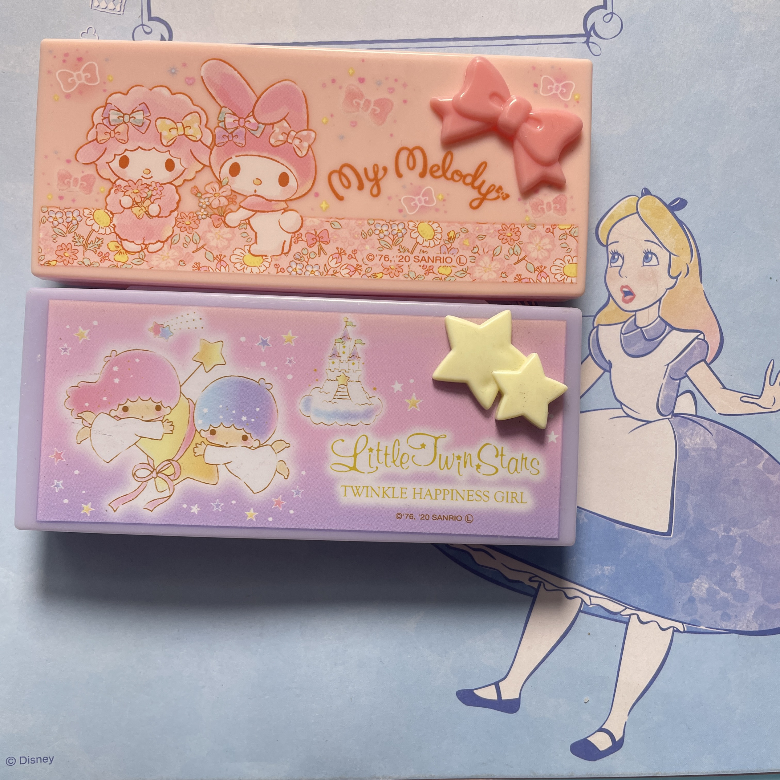 日本进口三丽鸥大家族双子座收纳盒