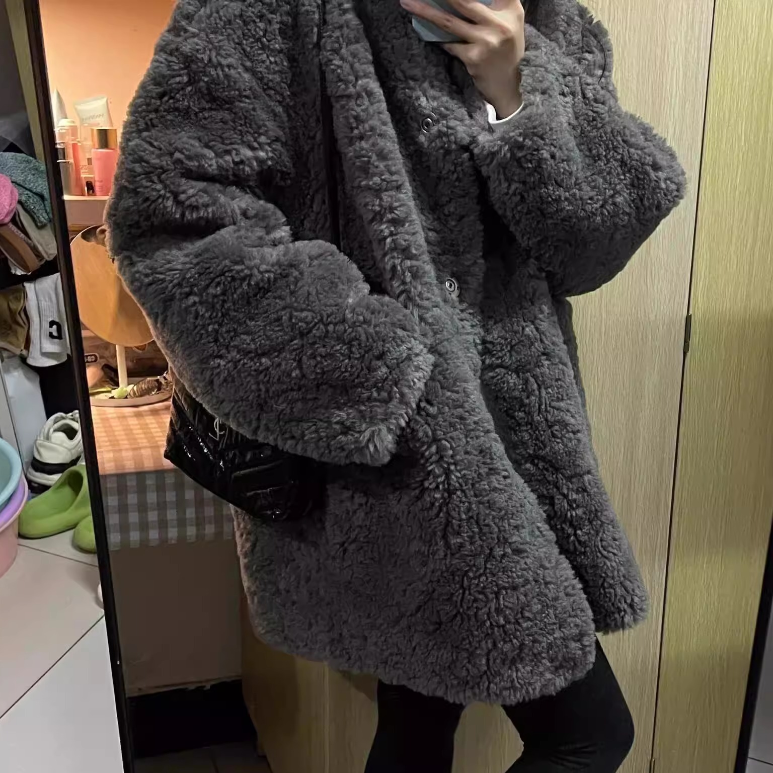 2024新款复古慵懒感中长款皮毛