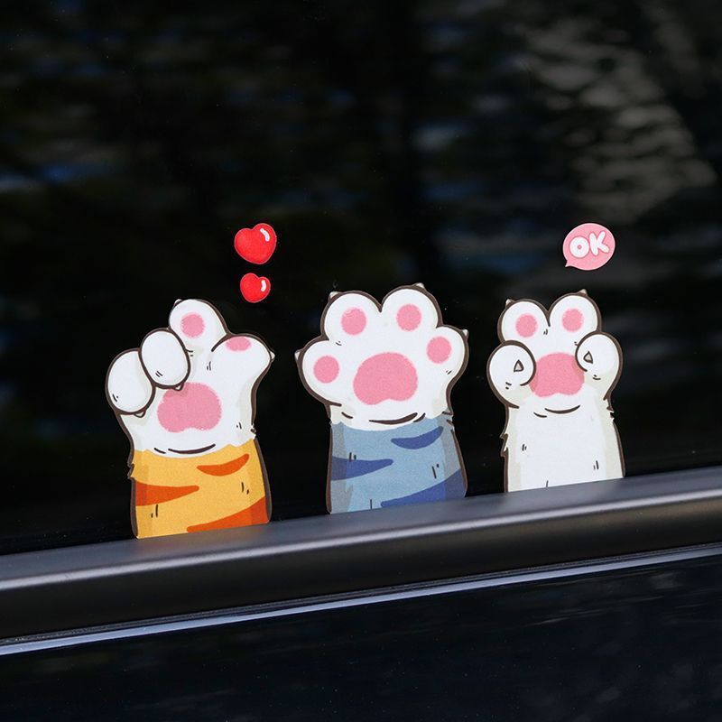 个性搞笑猫咪车贴抓痕汽车贴纸