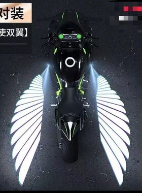 摩托车天使之翼迎宾灯电动车通用改装led投影翅膀氛围机车装饰灯