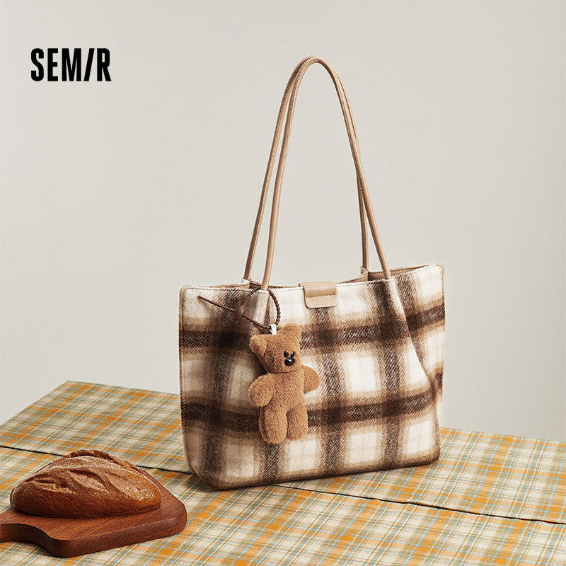 森马包包托特包女2024新款松弛氛围感手提包时尚大容量通勤单肩包,箱包皮具/热销女包/男包,托特包,淘宝优惠券,粉丝福利购,淘宝优惠卷