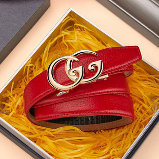 英皇保罗正品皮带女真皮牛仔裤腰带2026新款时尚百搭自动扣裤带潮