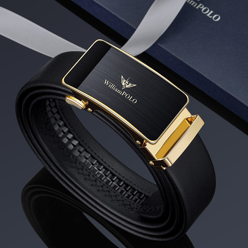英皇保罗皮带男士真皮2026新款自动扣腰带商务高档休闲裤腰带送礼