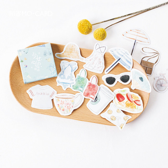 创意韩国贴纸可爱少女的心手账贴纸相册装饰贴纸封口贴diy小贴画