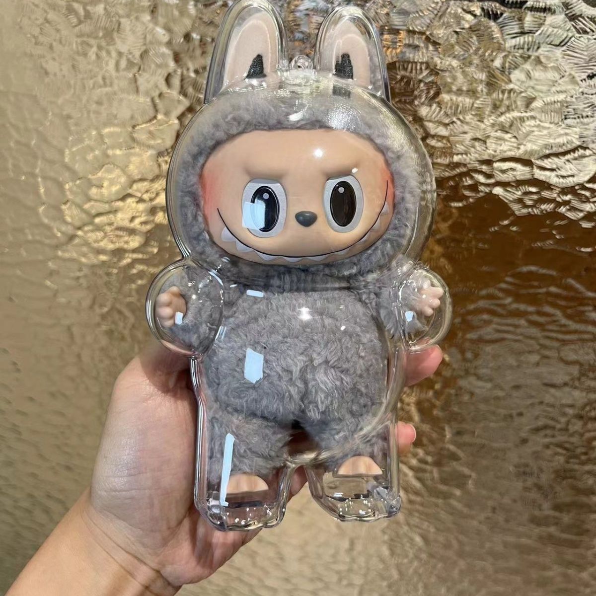 一代保护壳labubu马卡龙透明保护壳防尘亚克力保护套拉布布保护壳